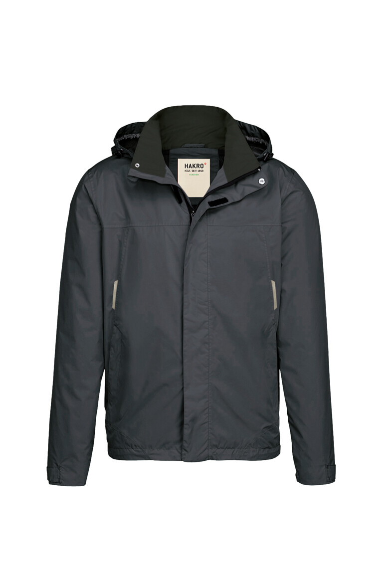 HAKRO 862 Regenjacke in Anthrazit – Vorderansicht