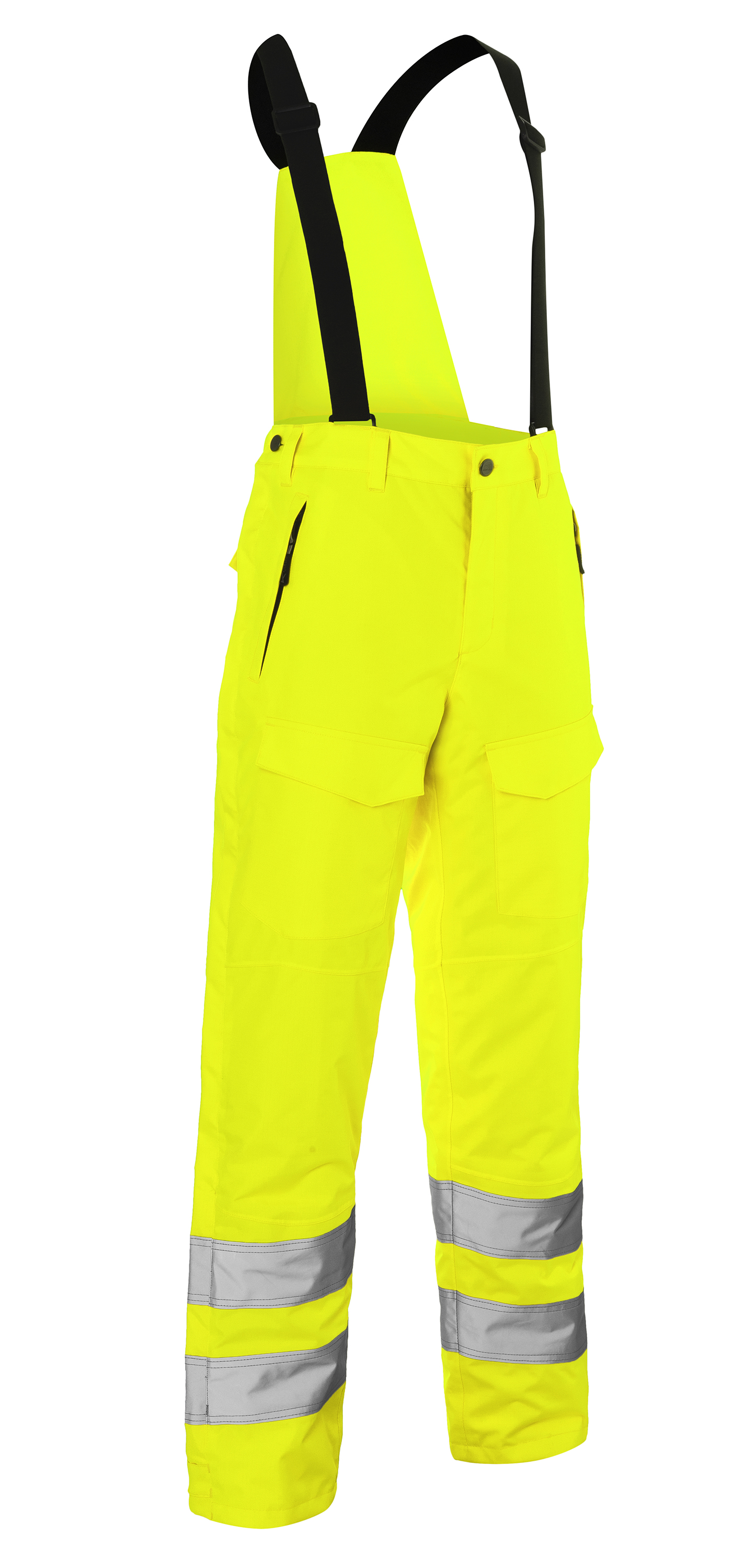 KÜBLER REFLECTIQ Wetterhose PSA 2 in Warngelb – Vorderansicht