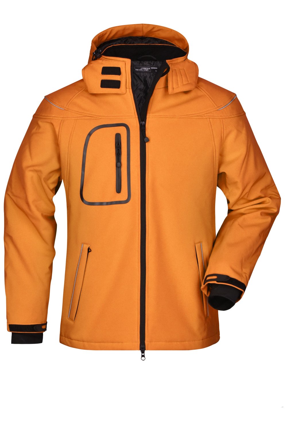 Daiber Men’s Winter Softshell Jacket in Orange – Vorderansicht