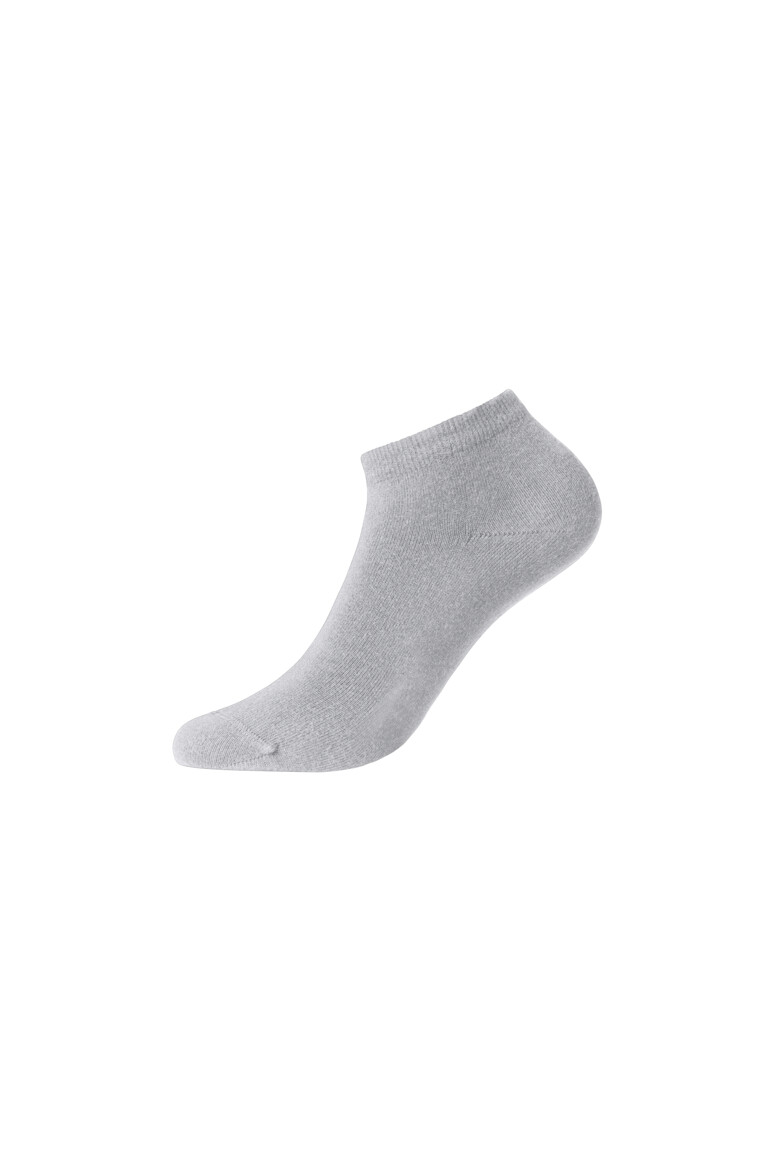 HAKRO 973 Sneaker Socken Essentials in Grau Meliert – Vorderansicht