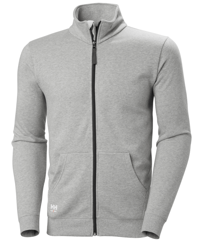 Helly Hansen Workwear CLASSIC ZIP SWEATSHIRT in Grau Meliert – Vorderansicht