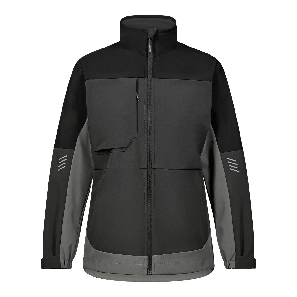ENGEL Entire 1335-140 Damen Softshelljacke in Anthrazitgrau/Schwarz – Vorderansicht