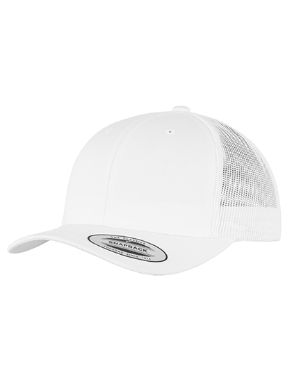 FLEXFIT Retro Trucker in White – Vorderansicht