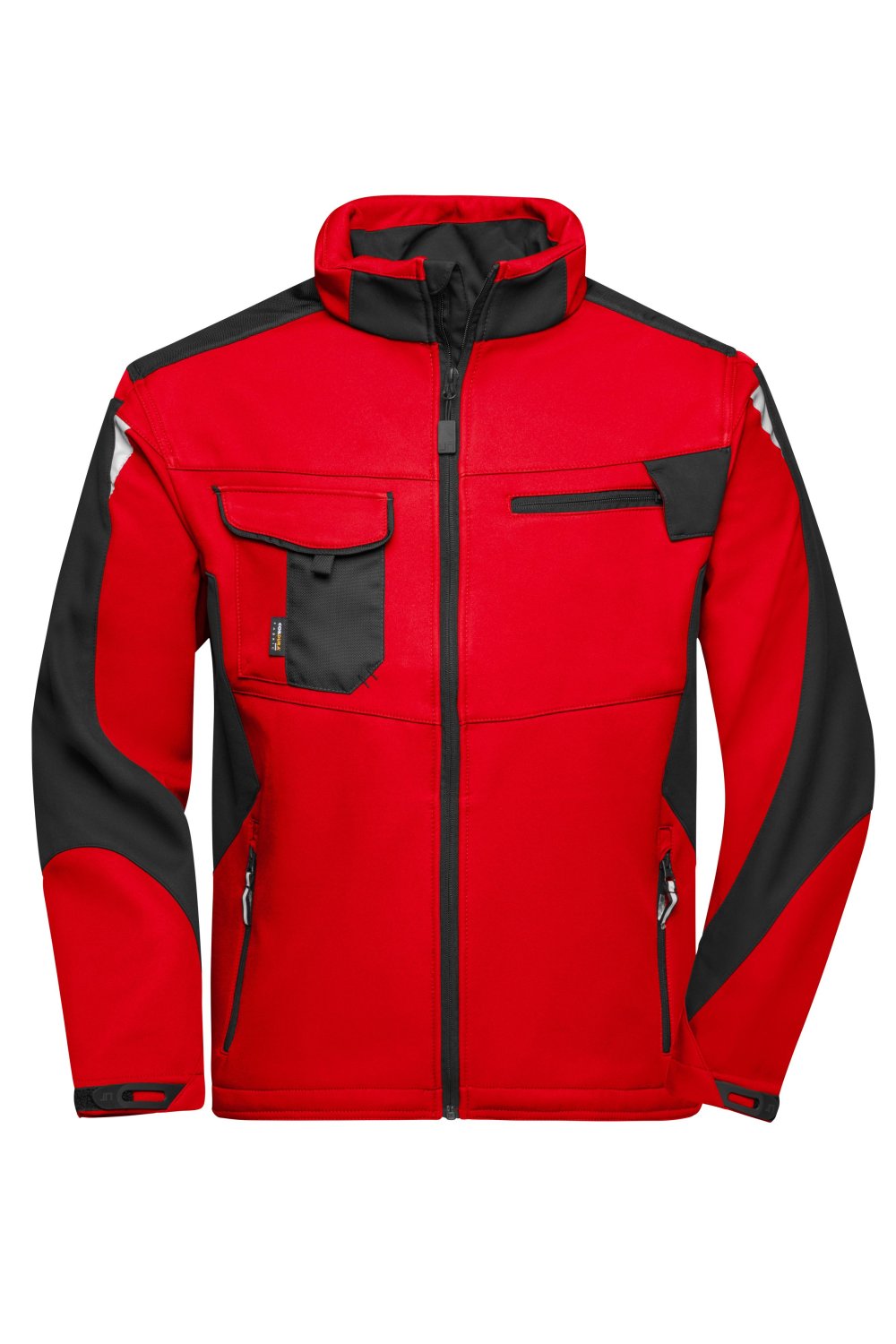 Daiber Workwear Softshell Jacket - STRONG - in Red/Black – Vorderansicht