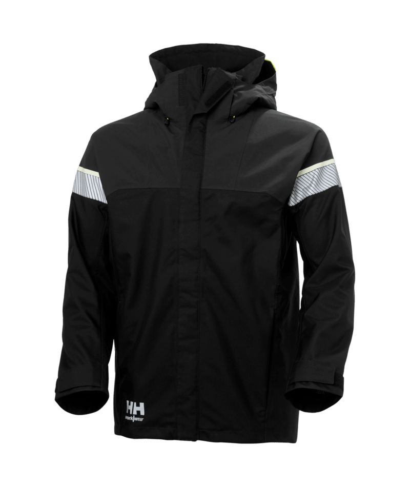 Helly Hansen Workwear NJORD SHORE SHELL JACKET in Schwarz – Vorderansicht