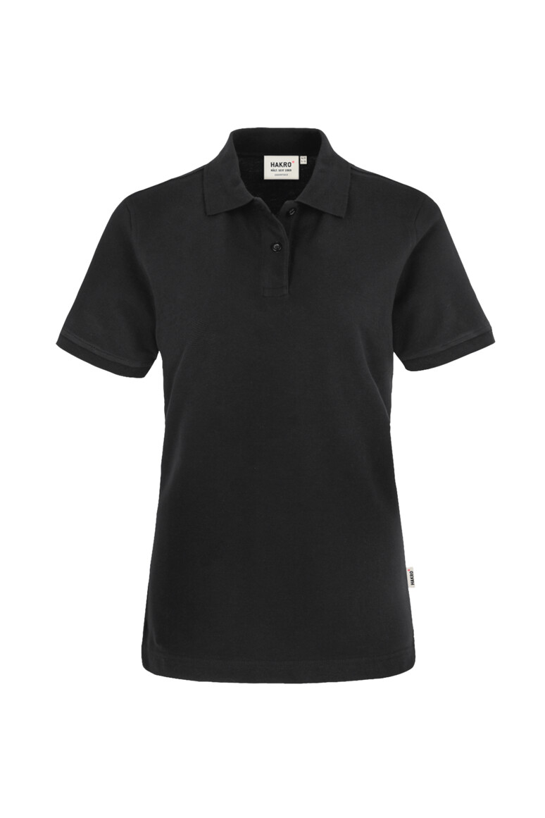 HAKRO 224 Damen Poloshirt Top in Schwarz – Vorderansicht