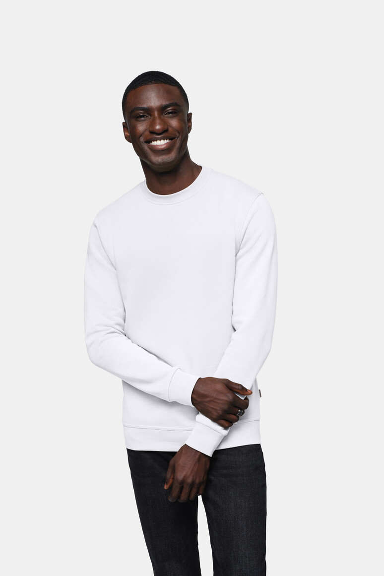 HAKRO 471 Sweatshirt Premium in Weiß – Modellansicht