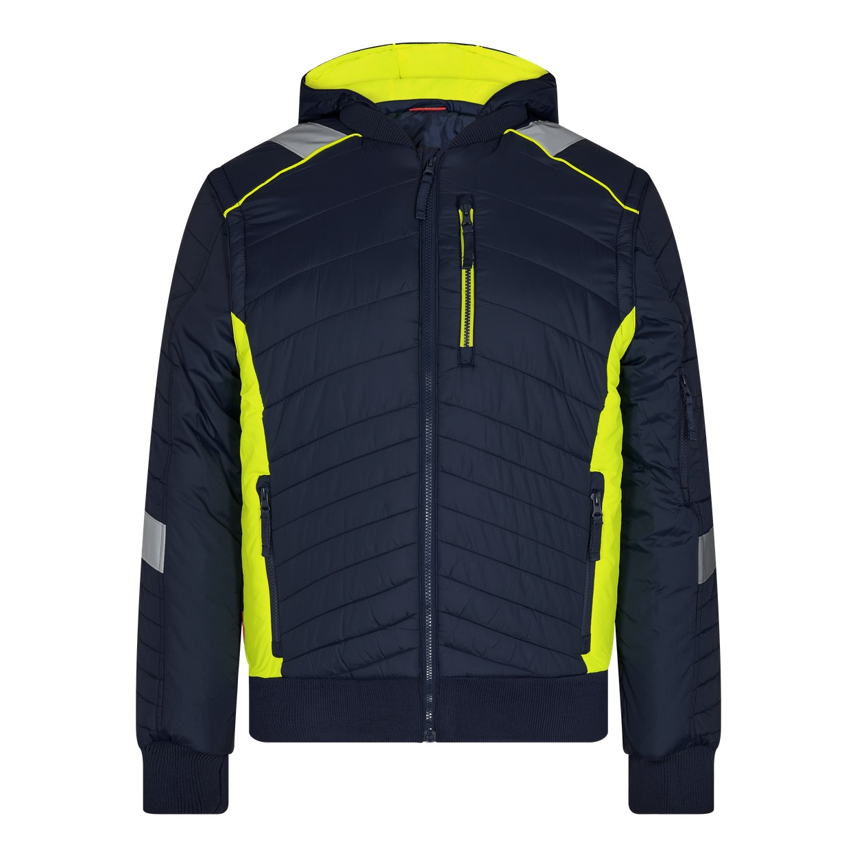 ENGEL Cargo 1870-224 Steppjacke in Blue Ink/Gelb – Vorderansicht