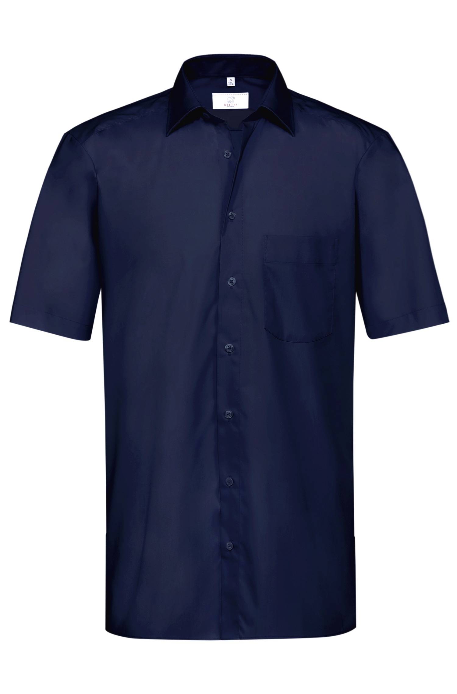 Greiff Herren-Hemd 1/2 RF Basic in Marine – Vorderansicht