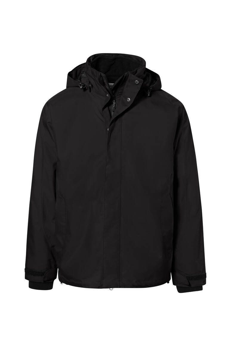 HAKRO 853 3-in-1 Activejacke in Schwarz – Vorderansicht