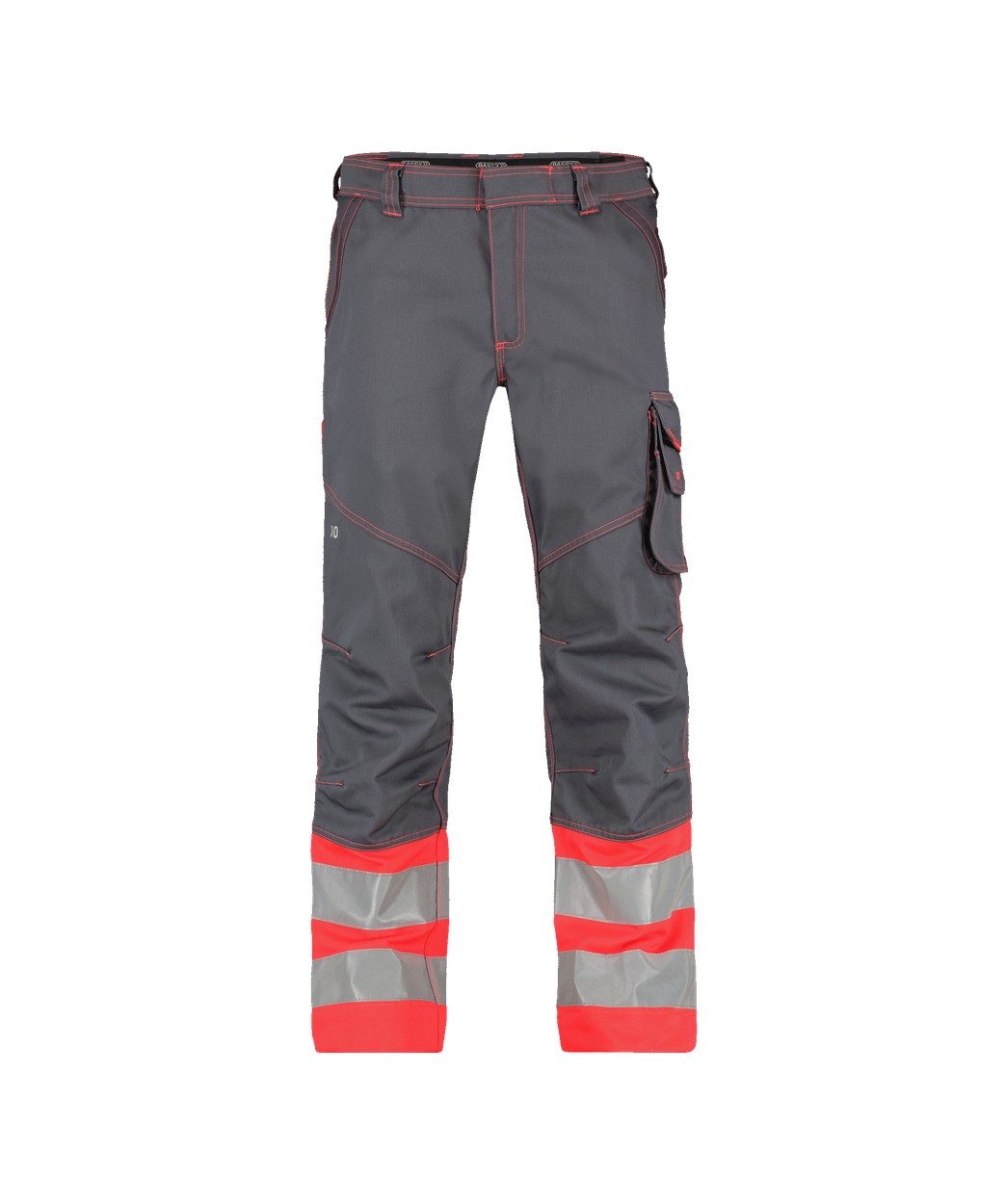 DASSY® Phoenix in Zementgrau/Neonrot – Vorderansicht
