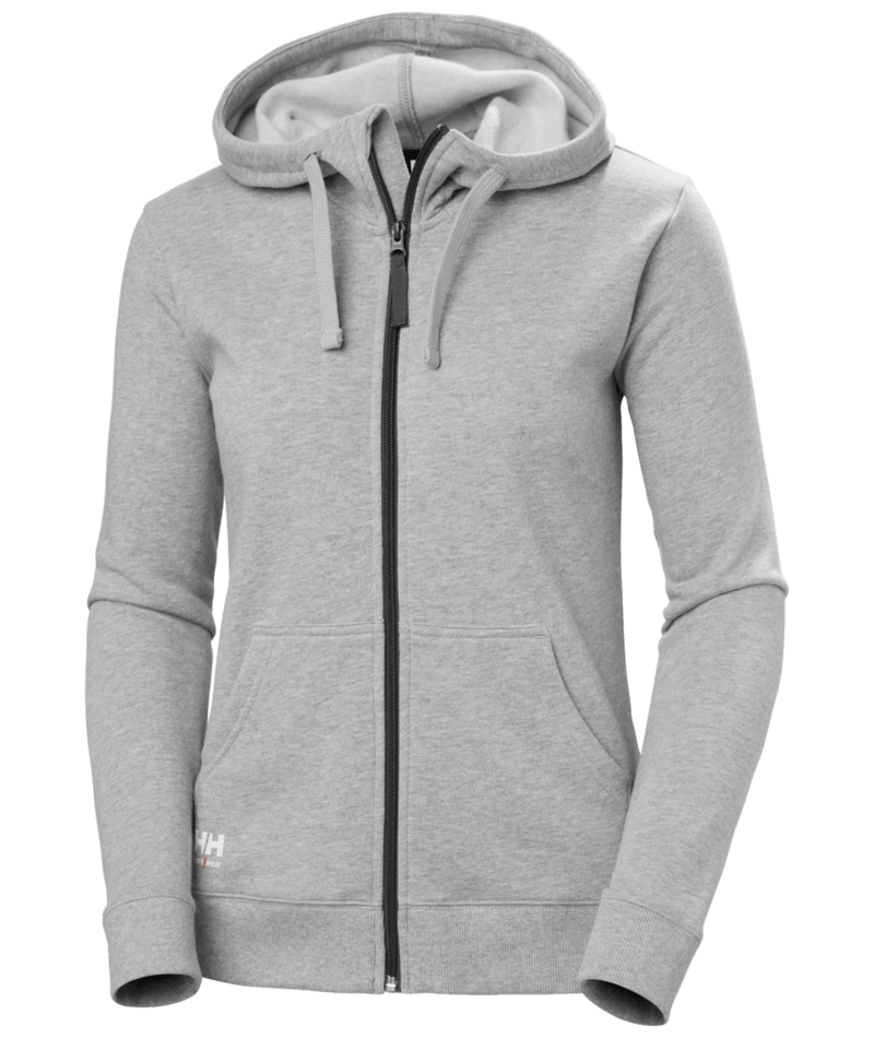 Helly Hansen Workwear W CLASSIC ZIP HOODIE in Grau Meliert – Vorderansicht