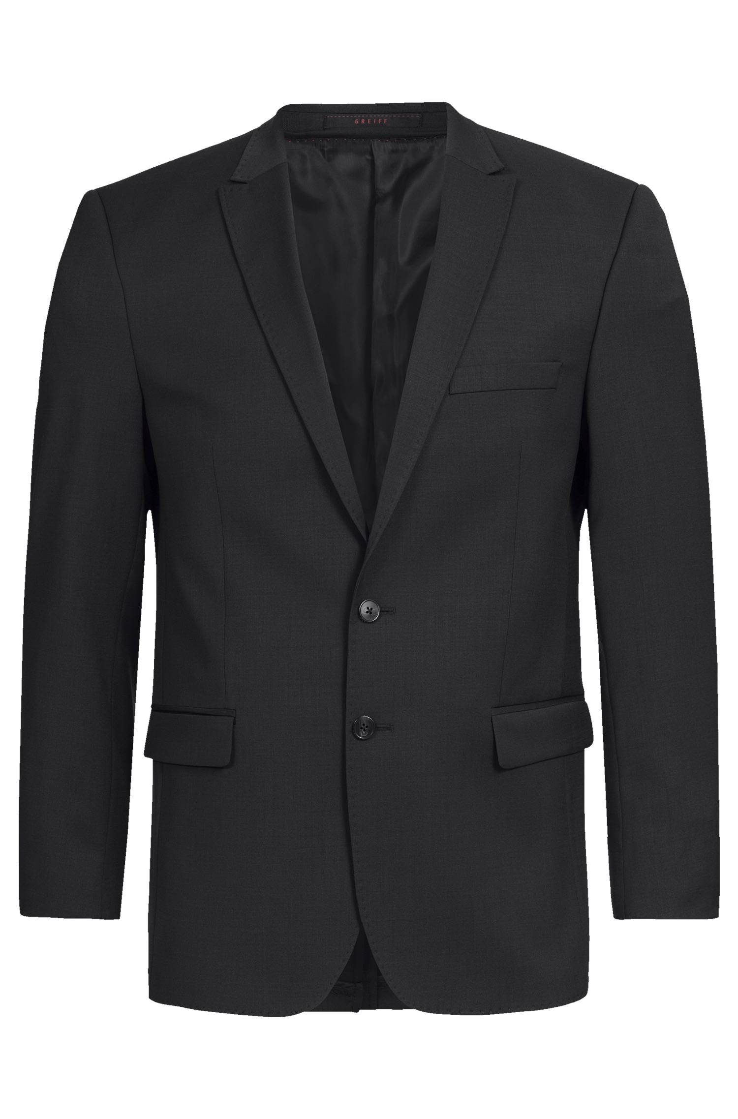 Greiff Herren-Sakko RF Modern 37.5 in Schwarz – Vorderansicht