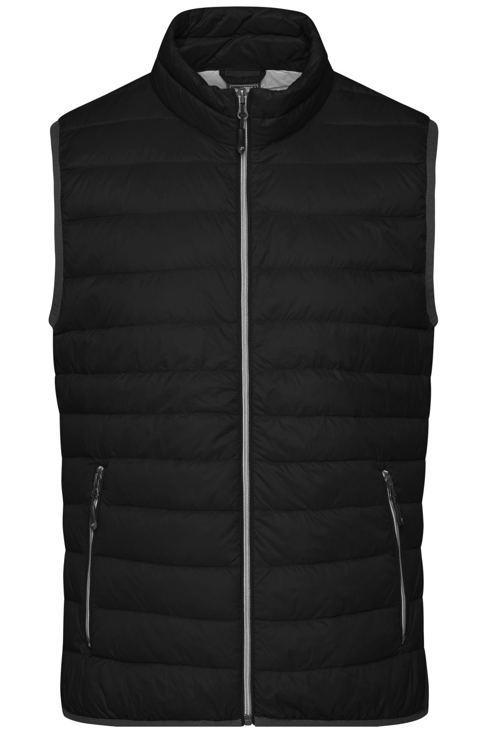 Daiber Men's Down Vest in Black/Silver – Vorderansicht