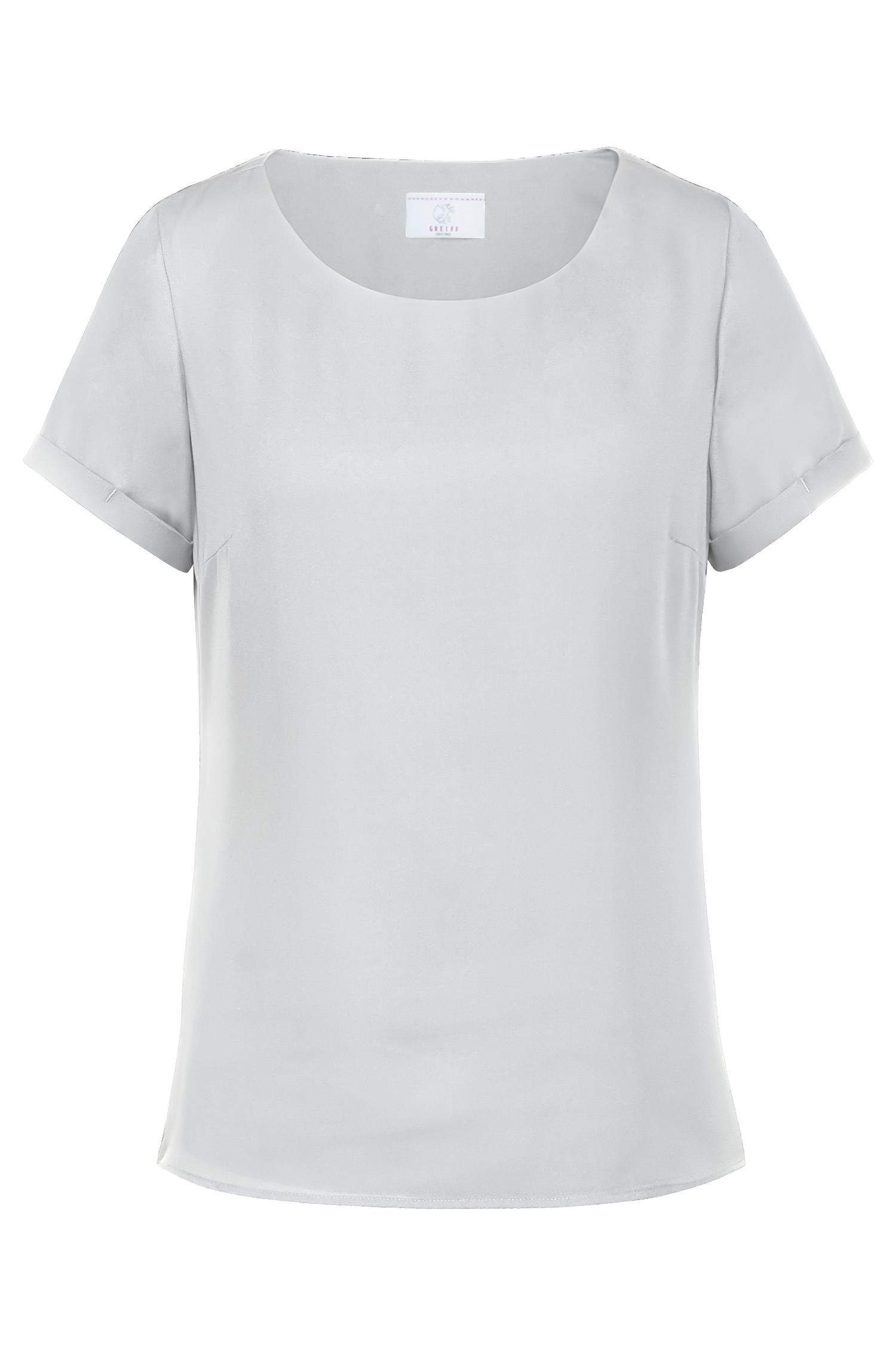 Greiff Chiffon-Bluse 1/4 RF in Silbergrau – Vorderansicht