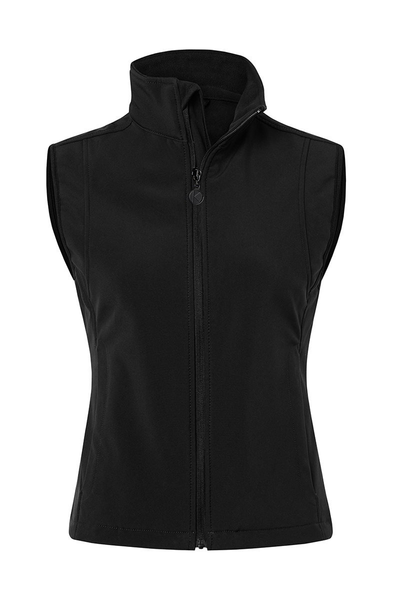 Karlowsky Damen Softshellweste Classic in Schwarz – Vorderansicht