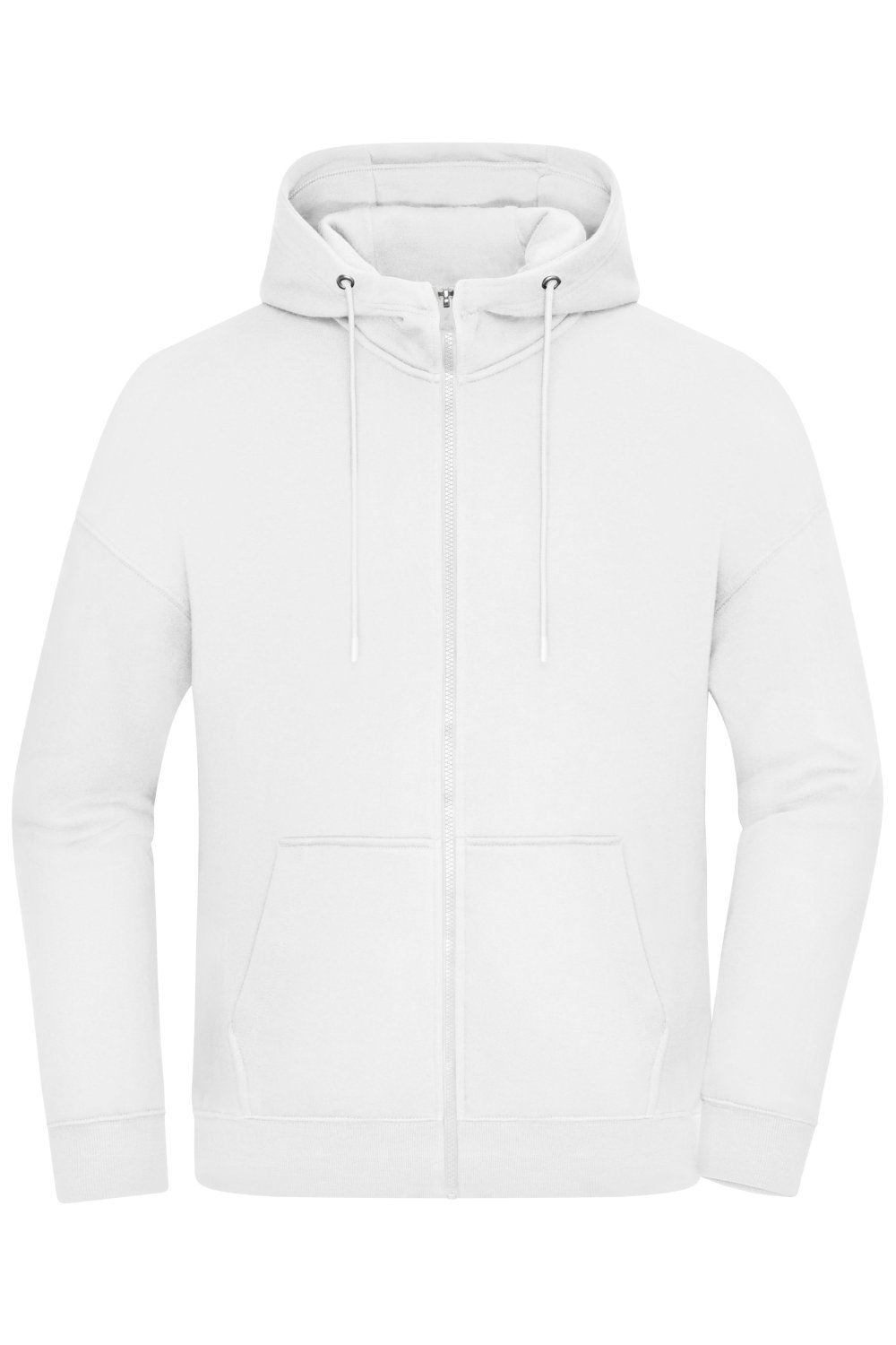 Daiber Oversized Hooded Jacket UNISEX OCS Blended & RCS in White – Vorderansicht