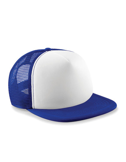 Beechfield Vintage Snapback Trucker Cap in Bright Royal/White – Vorderansicht