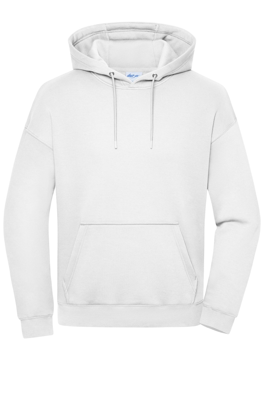 Daiber Oversized Sweat Hoody UNISEX OCS Blended & RCS in White – Vorderansicht