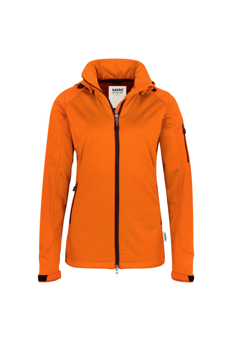 HAKRO 248 Damen Softshelljacke in Orange – Vorderansicht