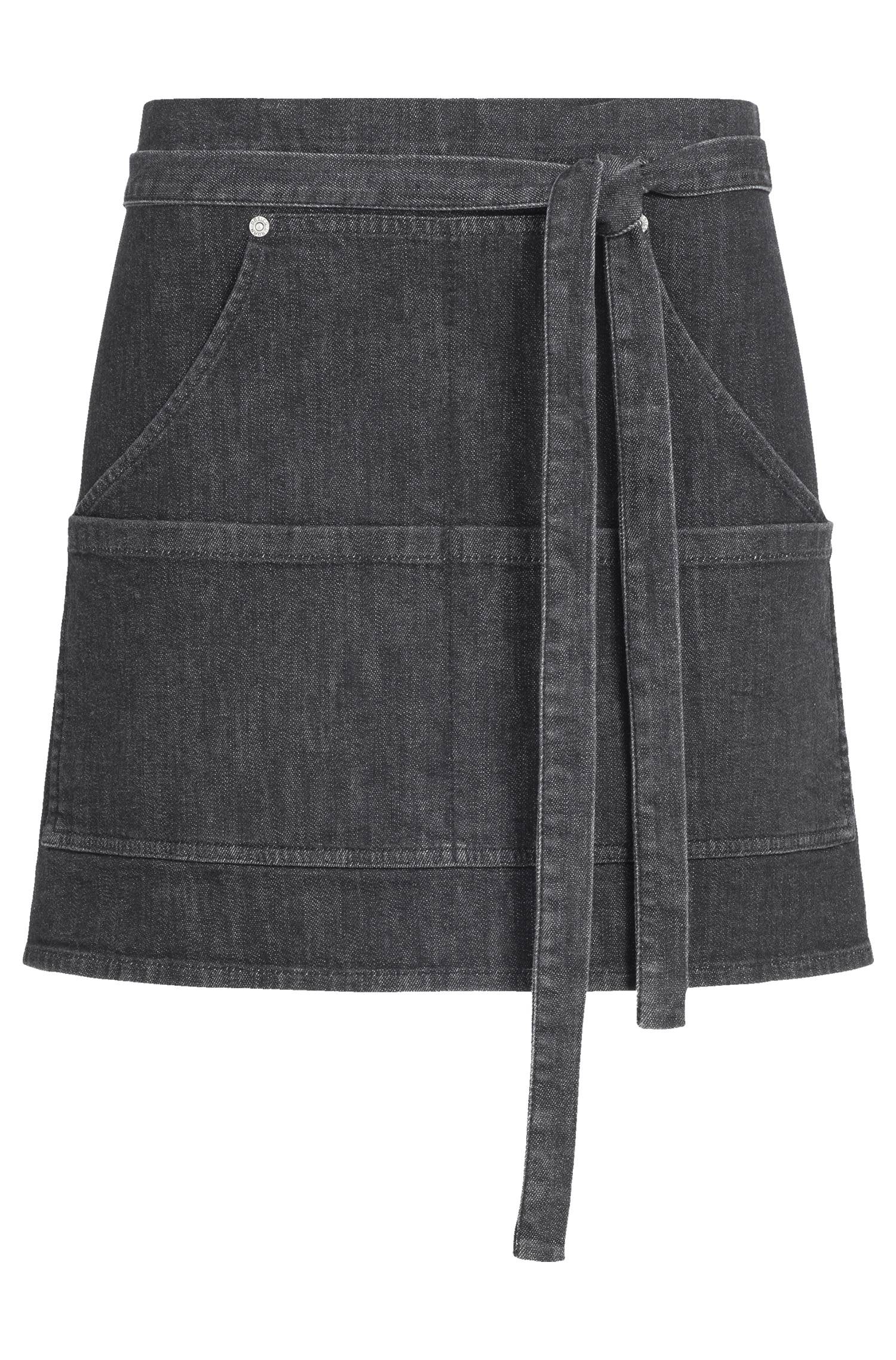 Greiff Vorbinder denim 77x40 cm in Black Denim – Vorderansicht