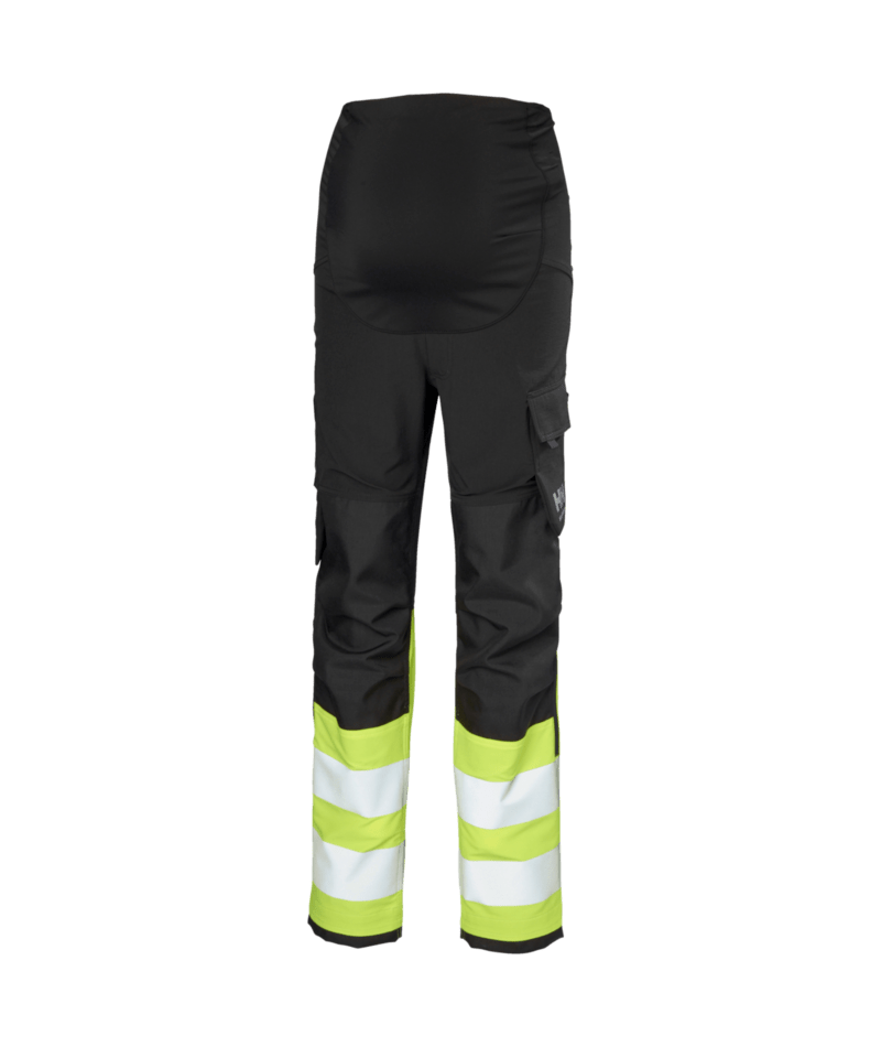 Helly Hansen Workwear W ALNA 4X MAT WORK PANT CL 1 in Gelb/Anthrazit – Vorderansicht
