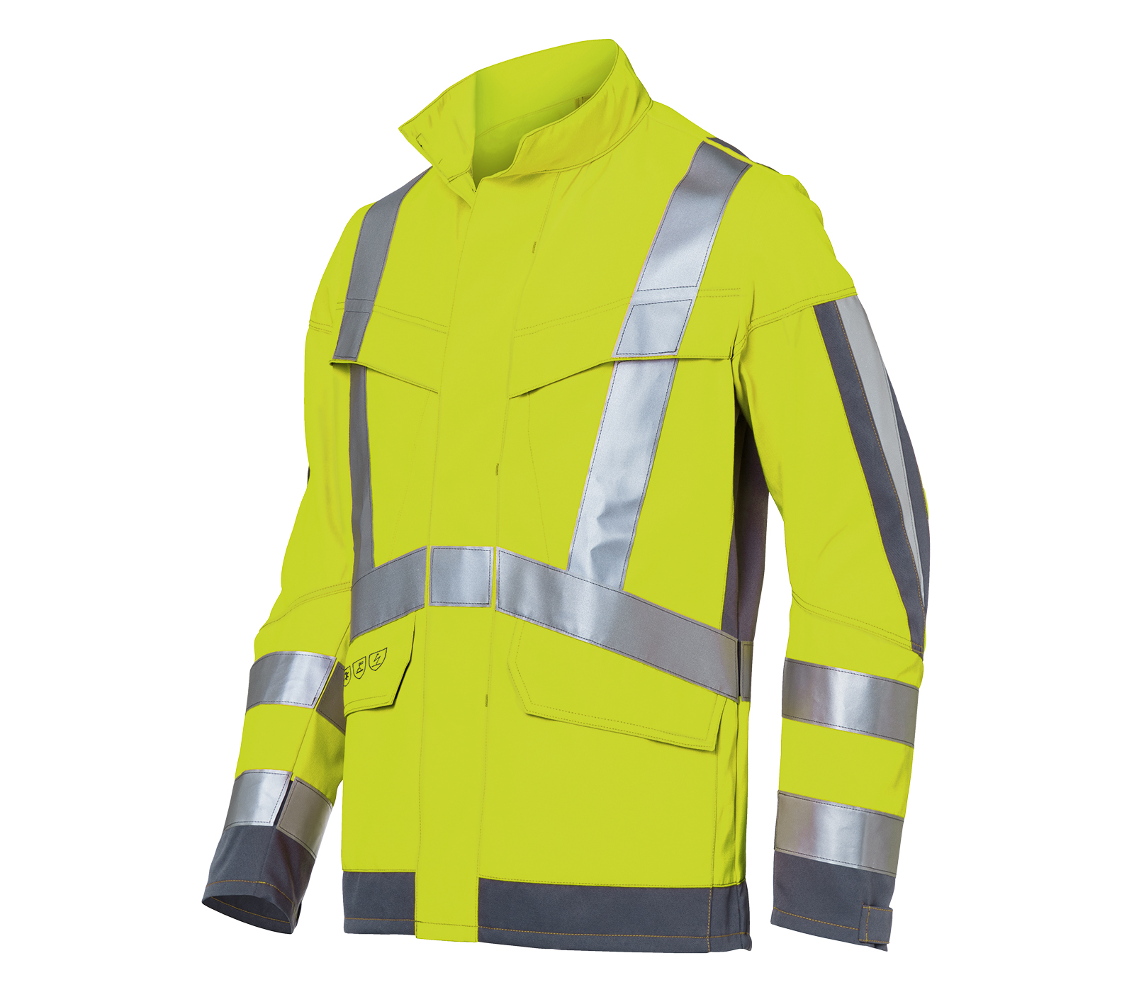 KÜBLER PROTECTIQ HIGH VIS Jacke ARC1 PSA 3 in Warngelb/Anthrazit – Vorderansicht