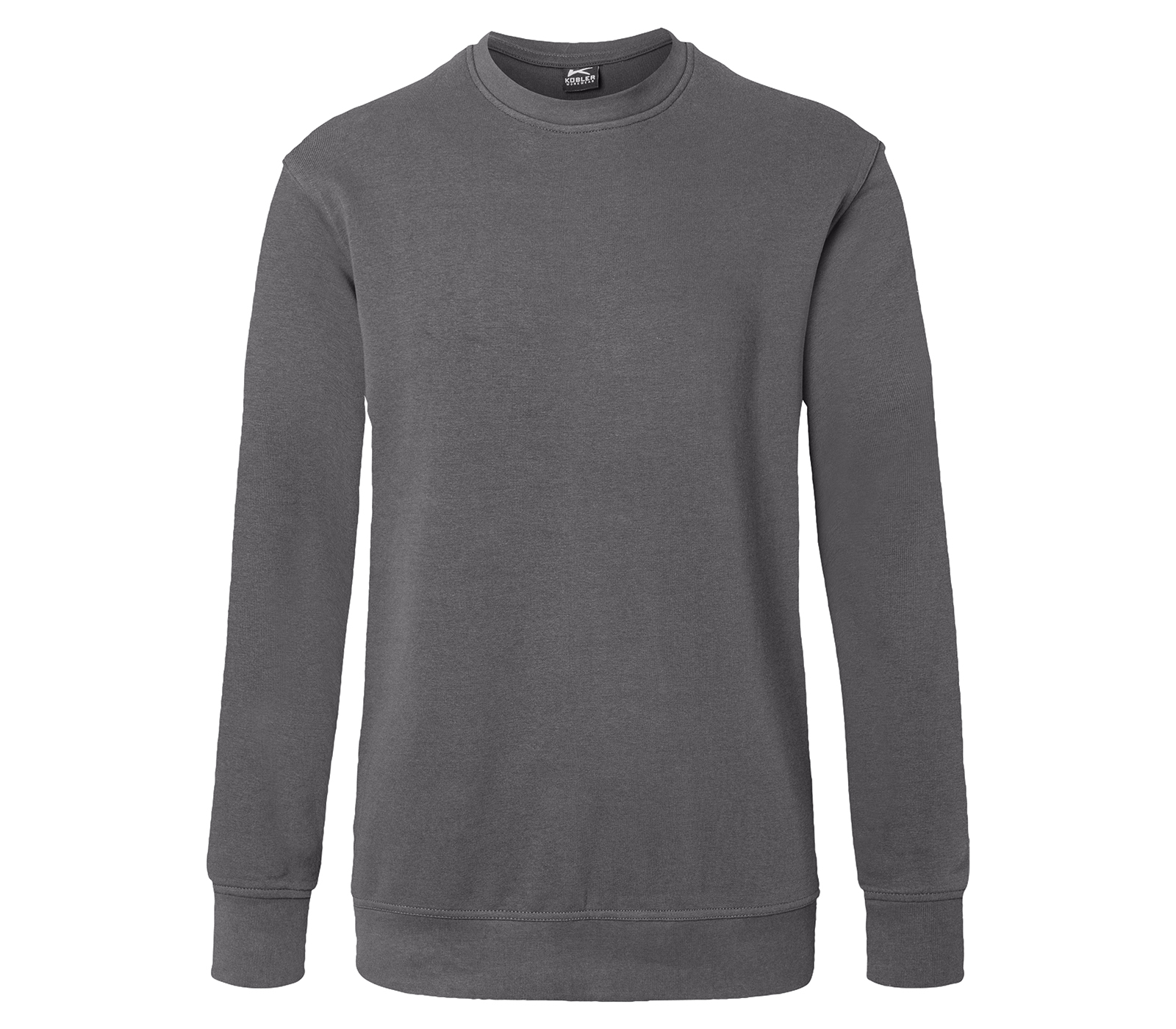 KÜBLER SHIRTS Sweatshirt in Anthrazit – Vorderansicht