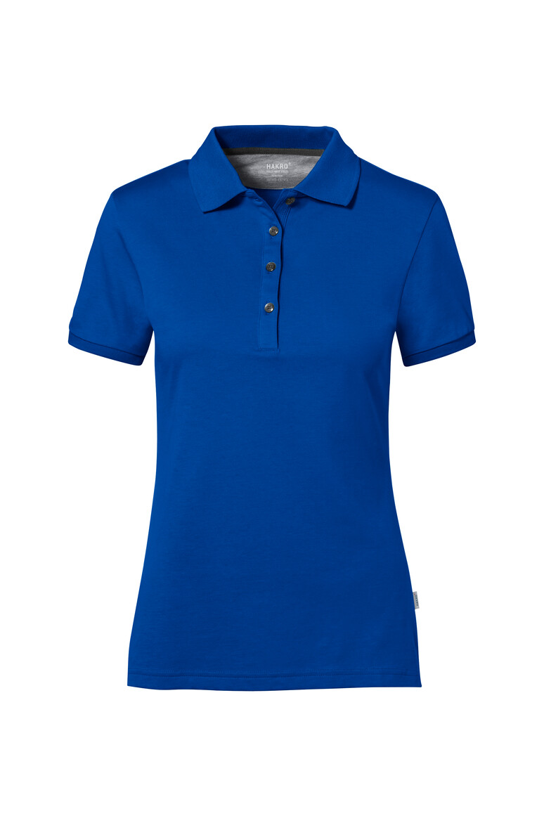 HAKRO 214 COTTON TEC® Damen Poloshirt in Royalblau – Vorderansicht