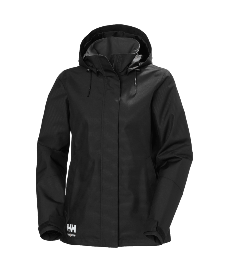 Helly Hansen Workwear W OXFORD SHELL JACKET in Schwarz – Vorderansicht