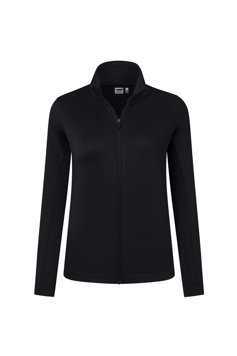 HAKRO 274 Damen Tecjacke ECO in Schwarz – Vorderansicht