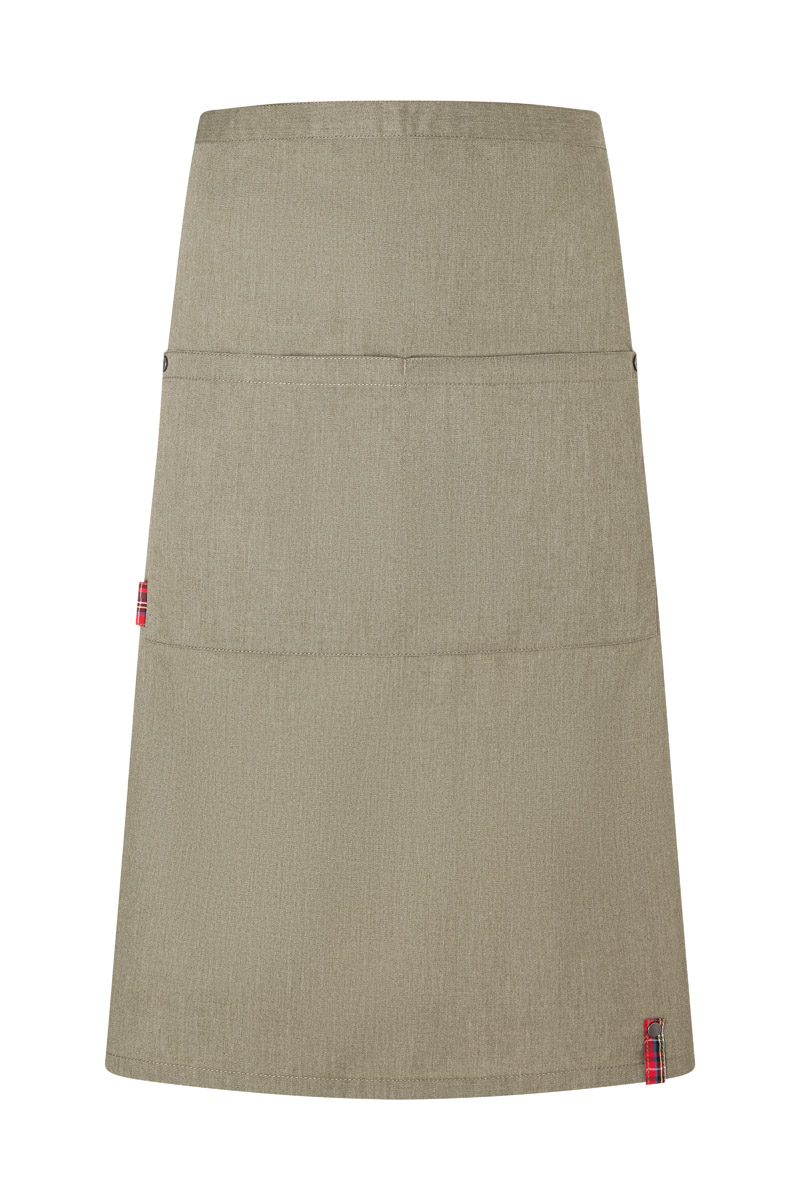 Bistroschürze Denim-Style ROCK CHEF®-Stage2 in Vintage Moss Green – Vorderansicht