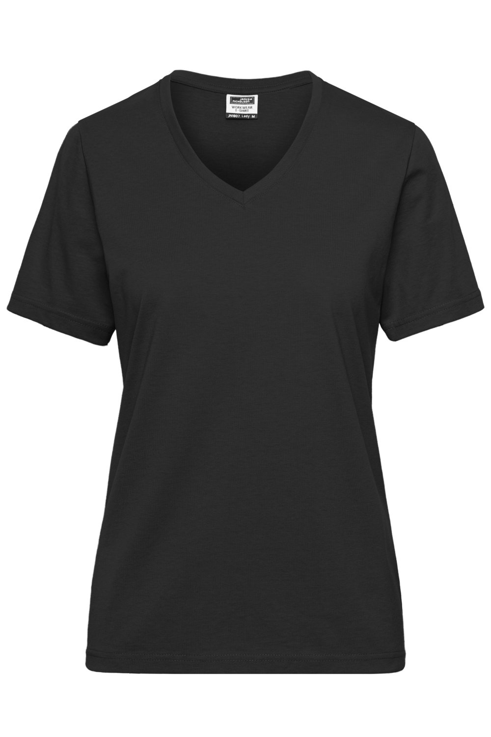Daiber Ladies' ORGANIC Workwear T-Shirt OCS Blended in Black – Vorderansicht