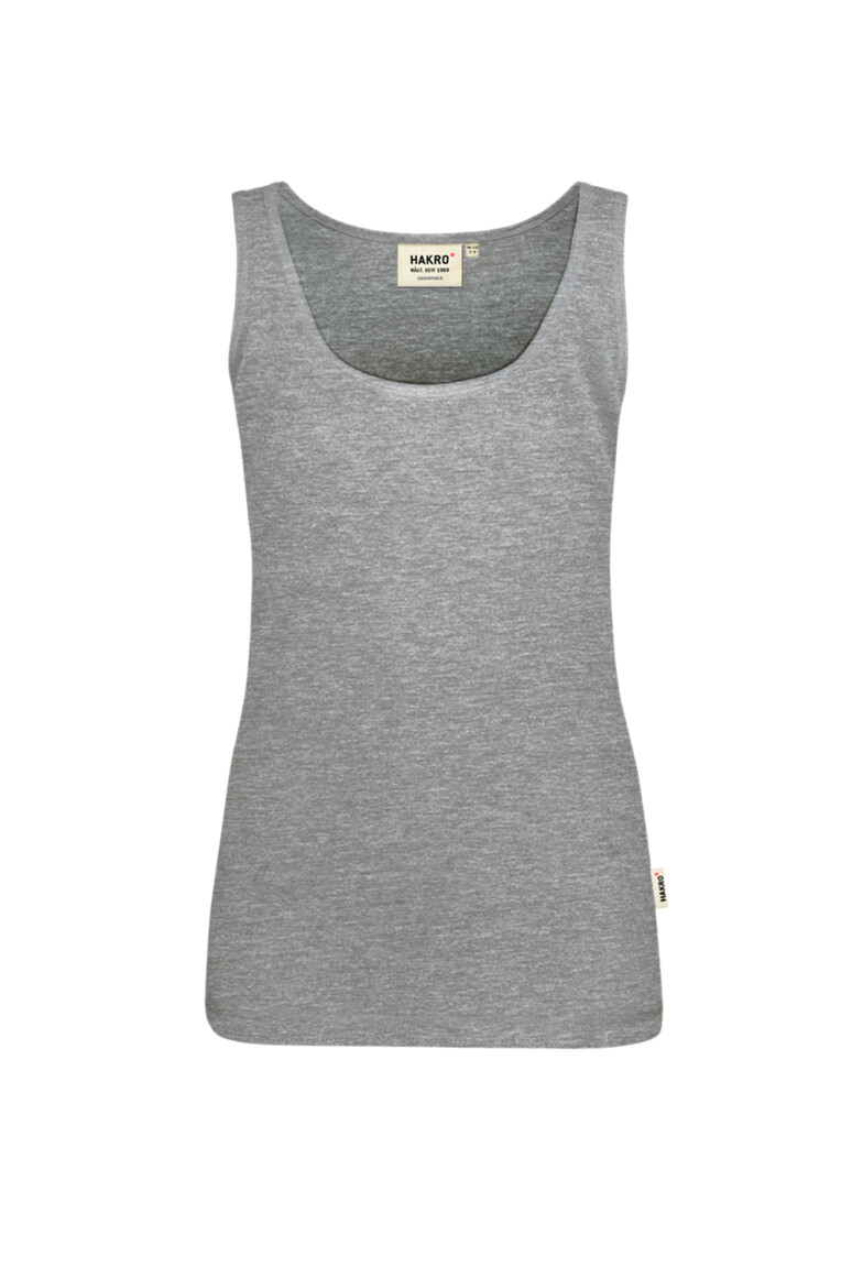 HAKRO 159 Damen Tank-Top Classic in Grau Meliert – Vorderansicht
