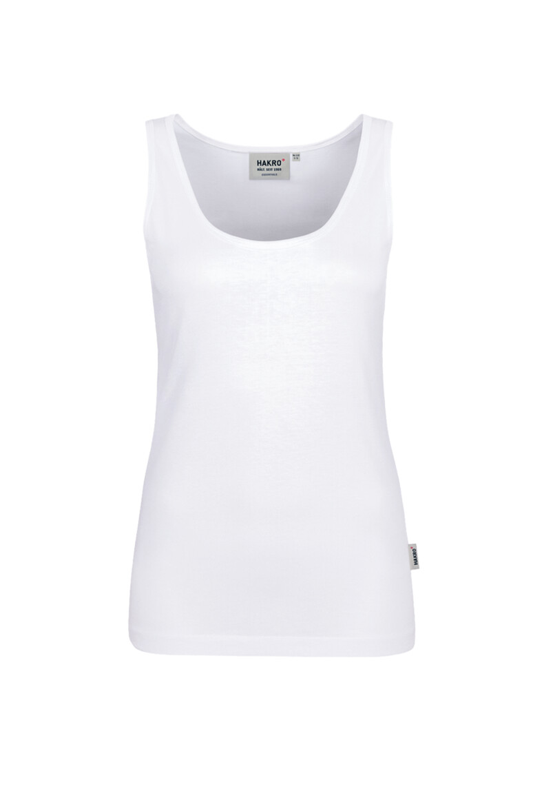 HAKRO 159 Damen Tank-Top Classic in Weiß – Vorderansicht