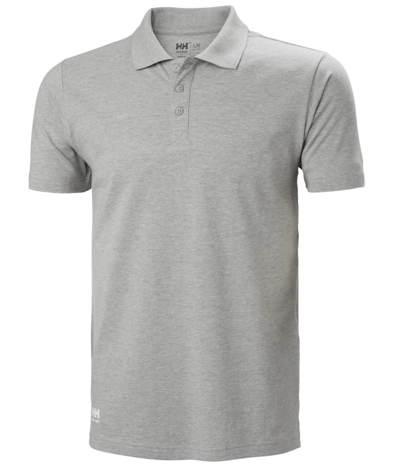 Helly Hansen Workwear CLASSIC 2.0 POLO in Grau Meliert – Vorderansicht