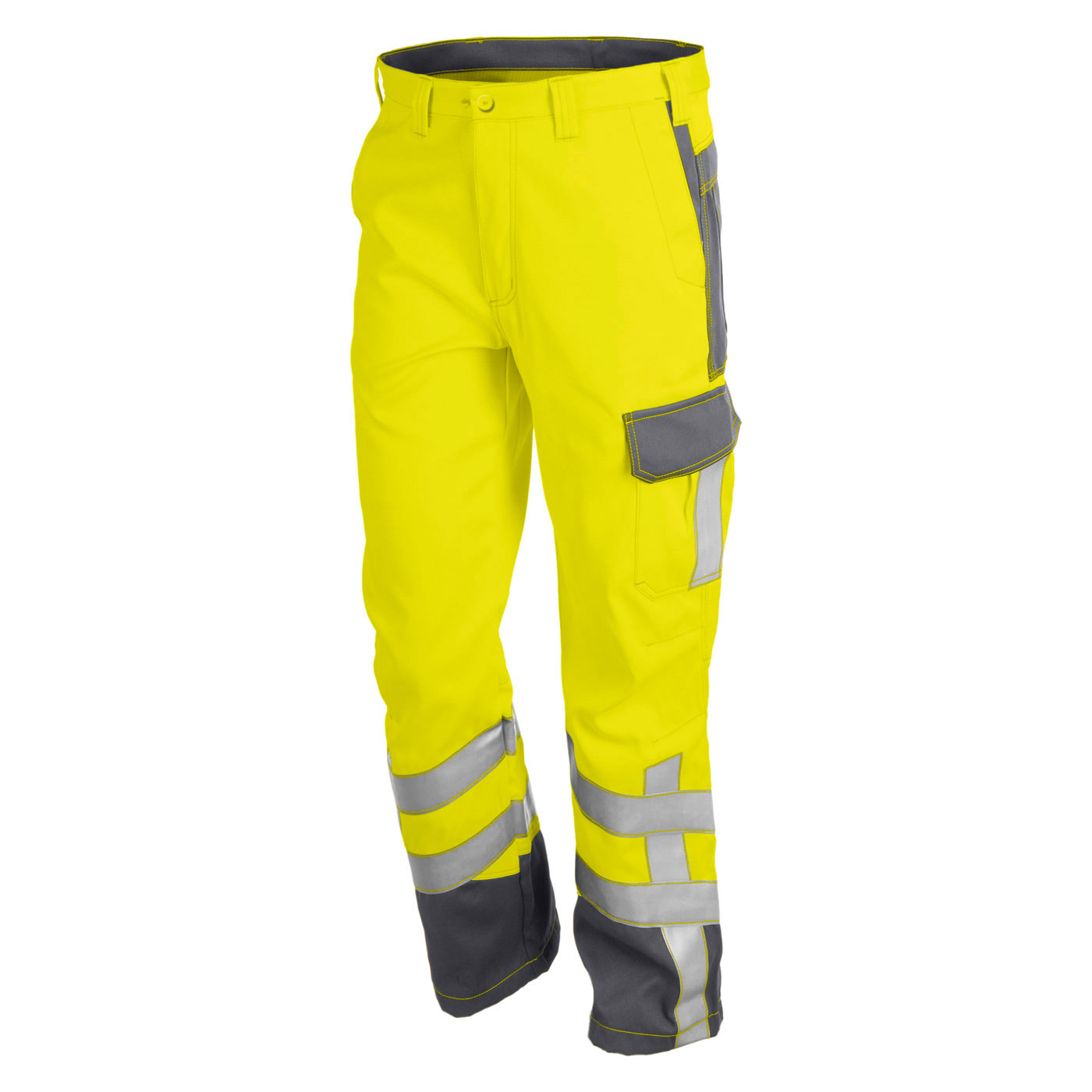 Kübler SAFETY 7 Hose PSA 3 in Warngelb/Anthrazit – Vorderansicht