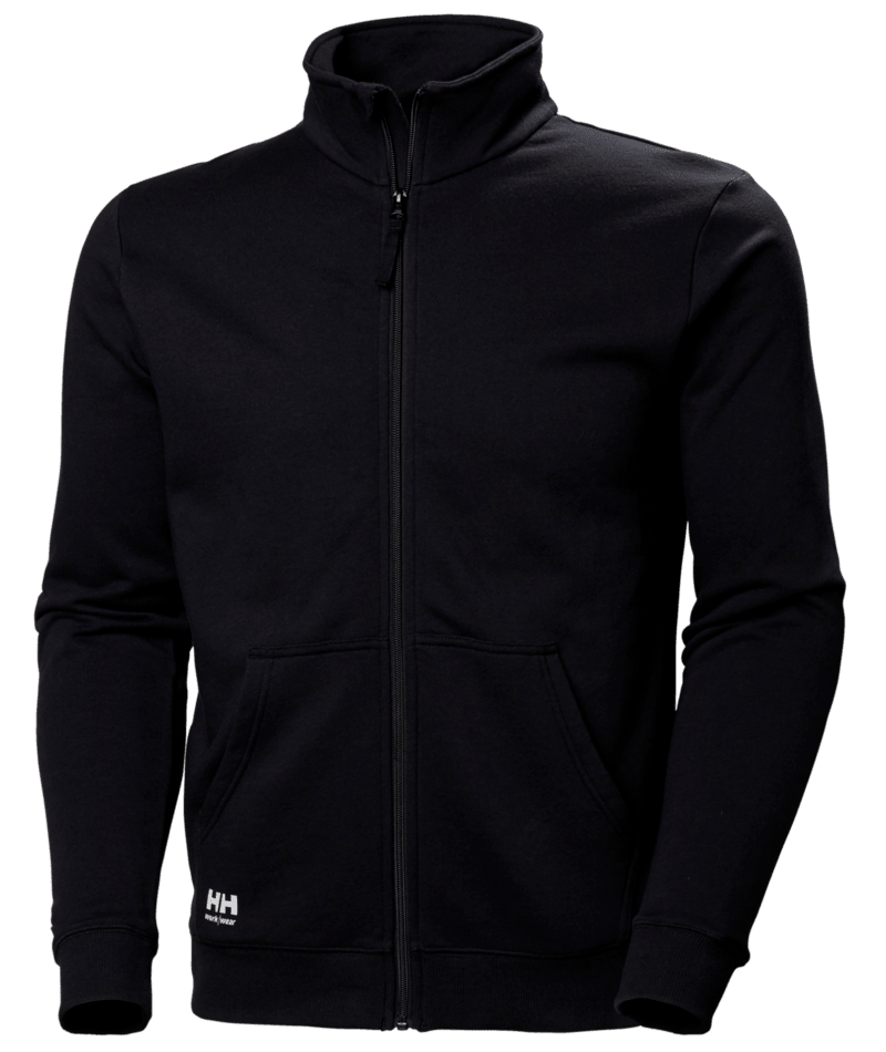 Helly Hansen Workwear CLASSIC ZIP SWEATSHIRT in Schwarz – Vorderansicht
