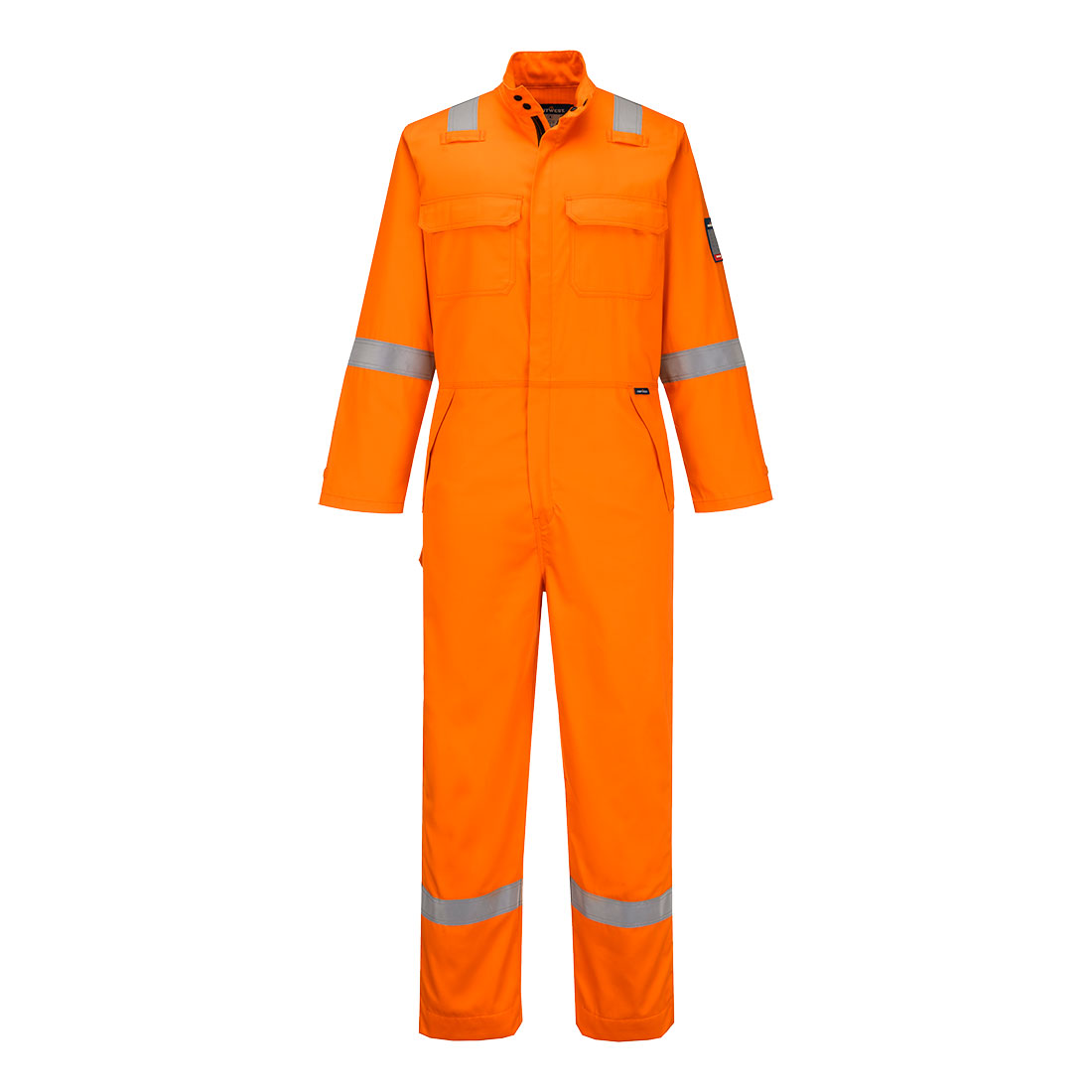 Portwest Bizflame Work+ FR Coverall in Orange – Vorderansicht