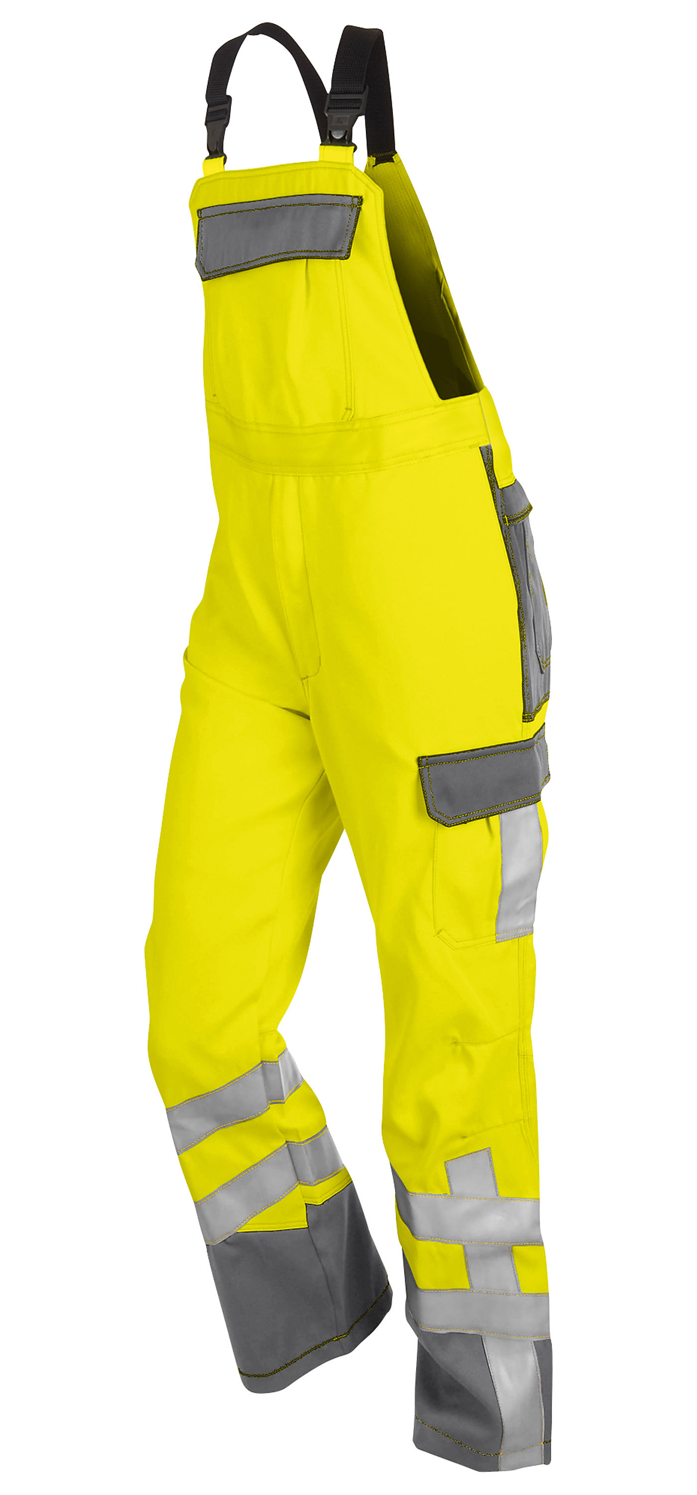 Kübler SAFETY 7 Latzhose PSA 3 in Warngelb/Anthrazit – Vorderansicht