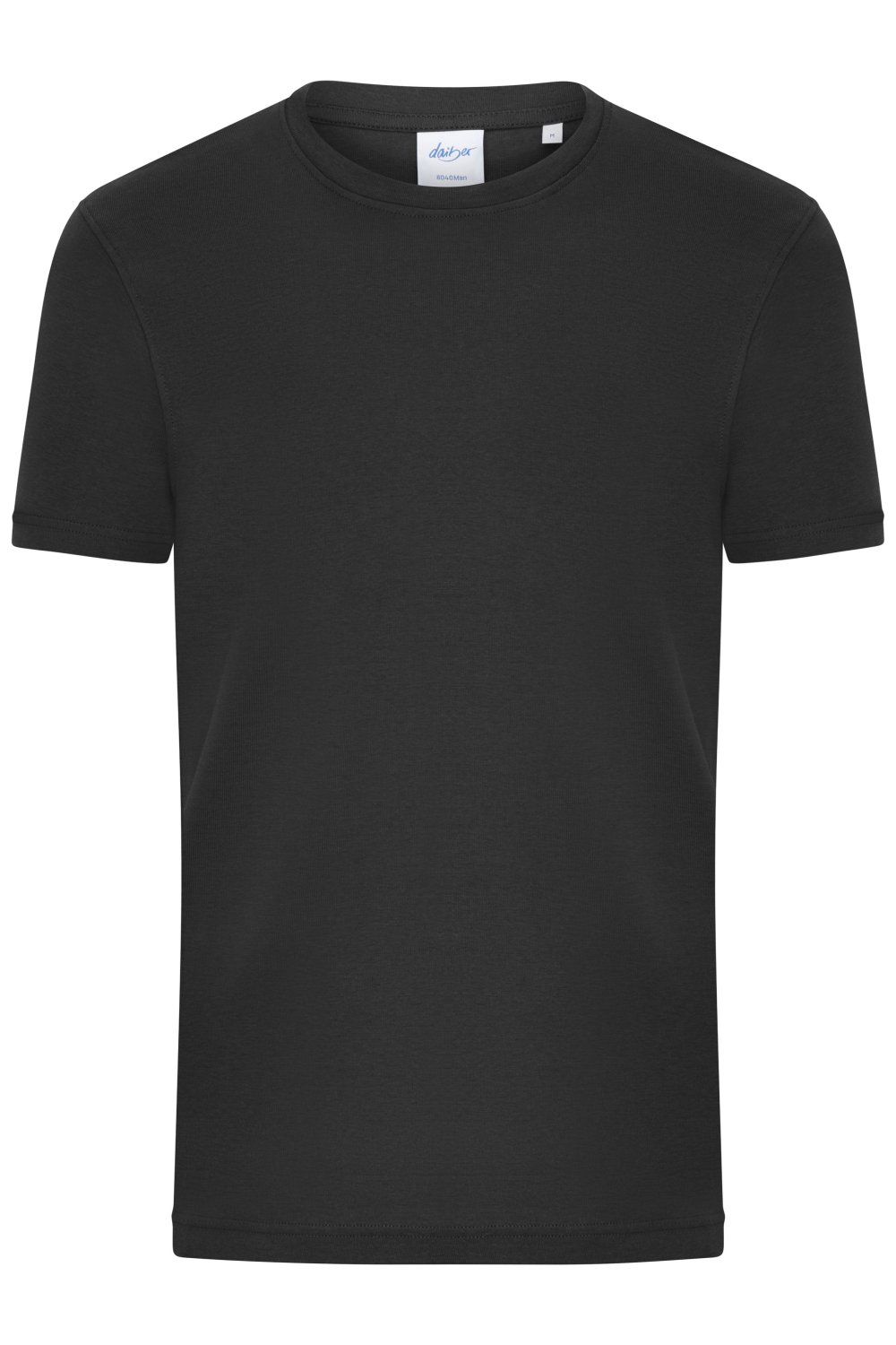 Daiber Men's T-Shirt 1:1 Rib OCS Standard in Black – Vorderansicht