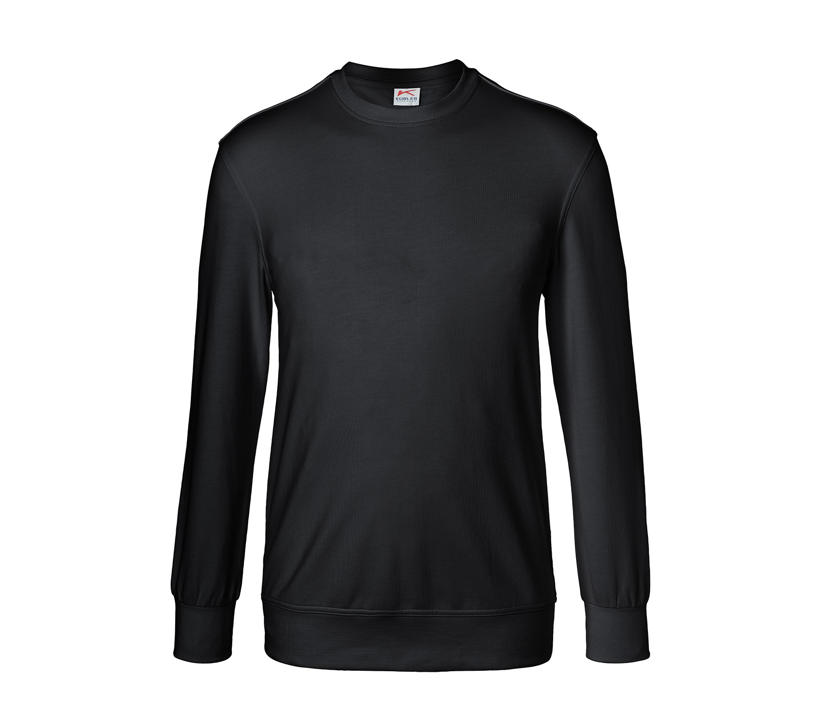 KÜBLER SHIRTS Sweatshirt in Schwarz – Vorderansicht