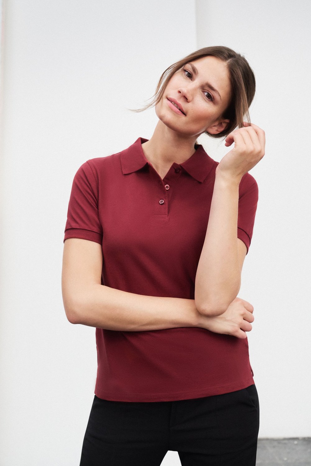 Daiber Classic Polo Ladies in Acid-Yellow – Modellansicht