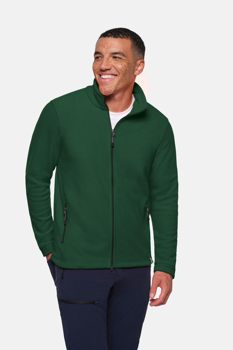 HAKRO 846 Fleecejacke ECO in Tanne – Modellansicht