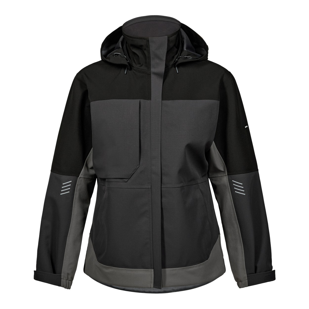 ENGEL Entire 1135-159 Damen Shelljacke in Anthrazitgrau/Schwarz – Vorderansicht