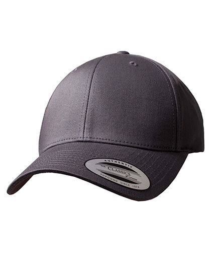 FLEXFIT Curved Classic Snapback in Charcoal – Vorderansicht