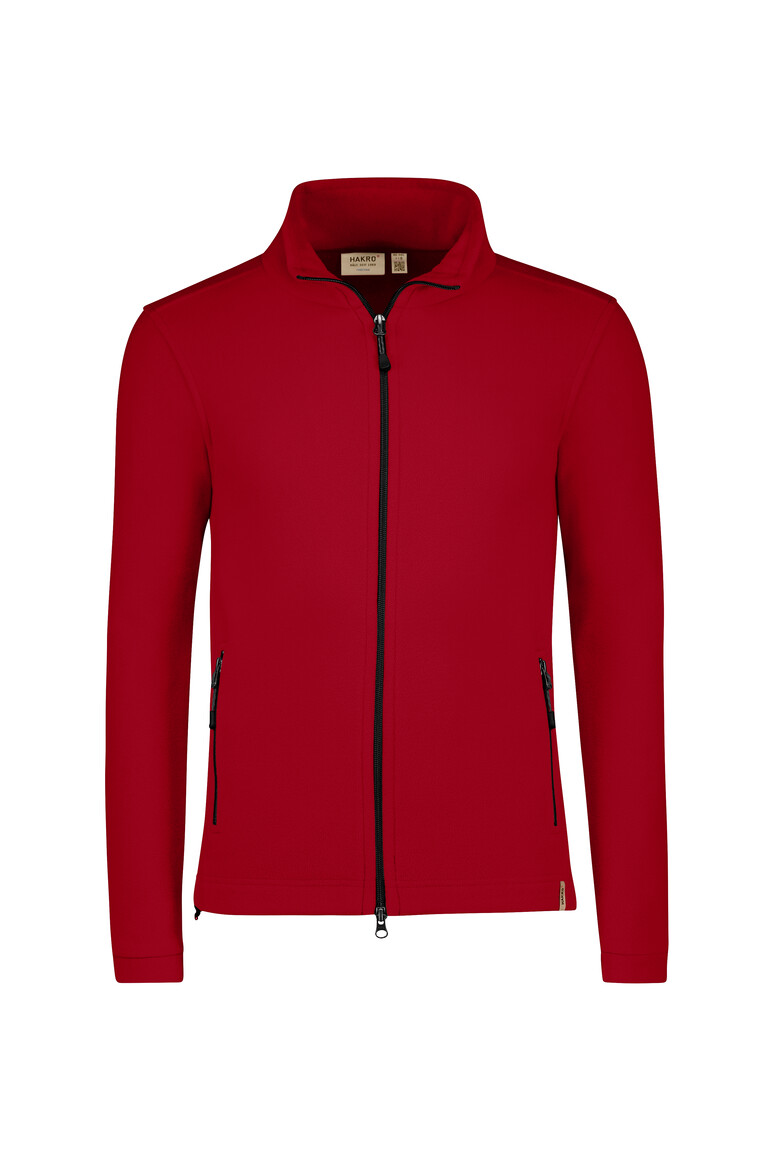 HAKRO 846 Fleecejacke ECO in Rot – Vorderansicht