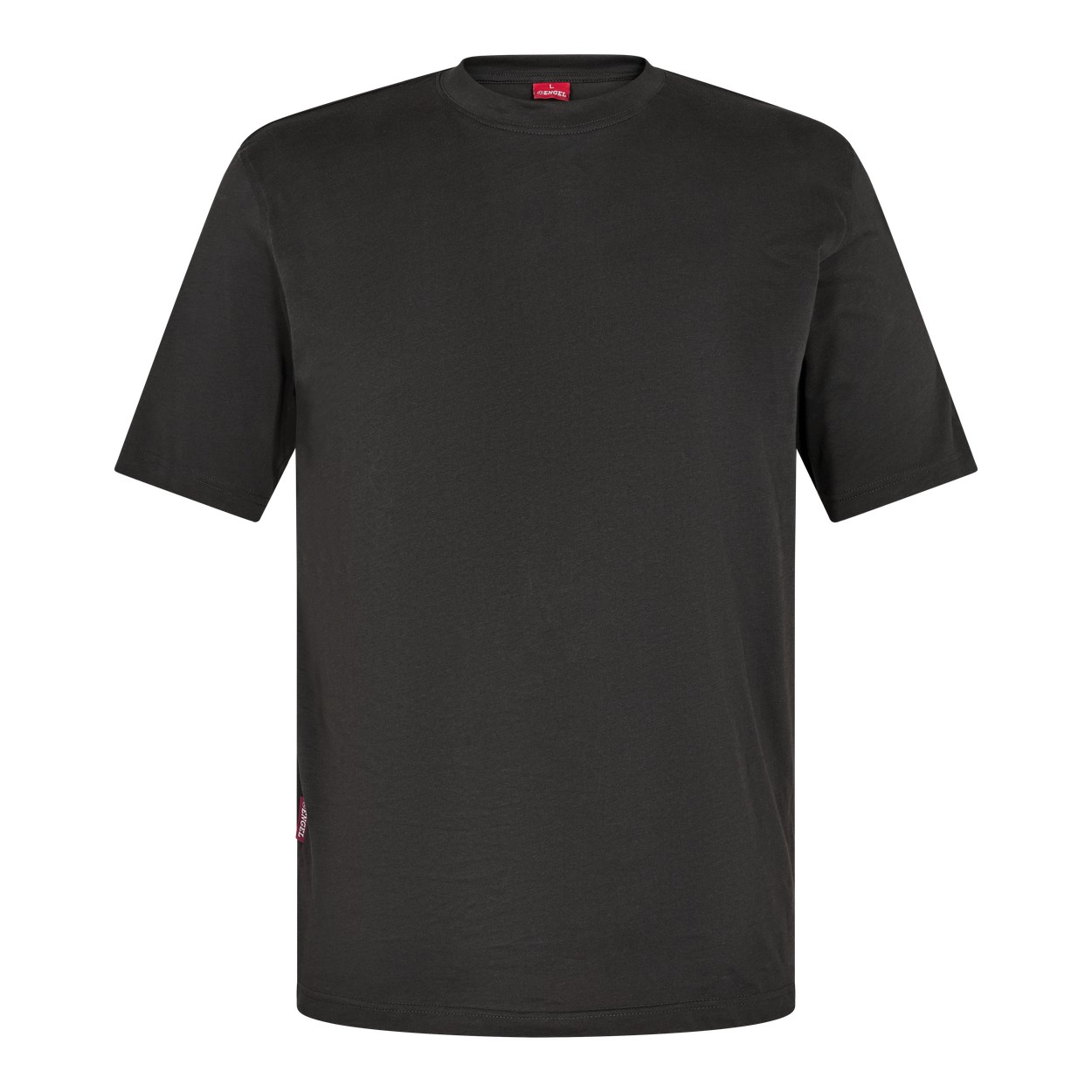 ENGEL Extend 9053-551 Baumwolle T-shirt in Anthrazit Grau – Vorderansicht