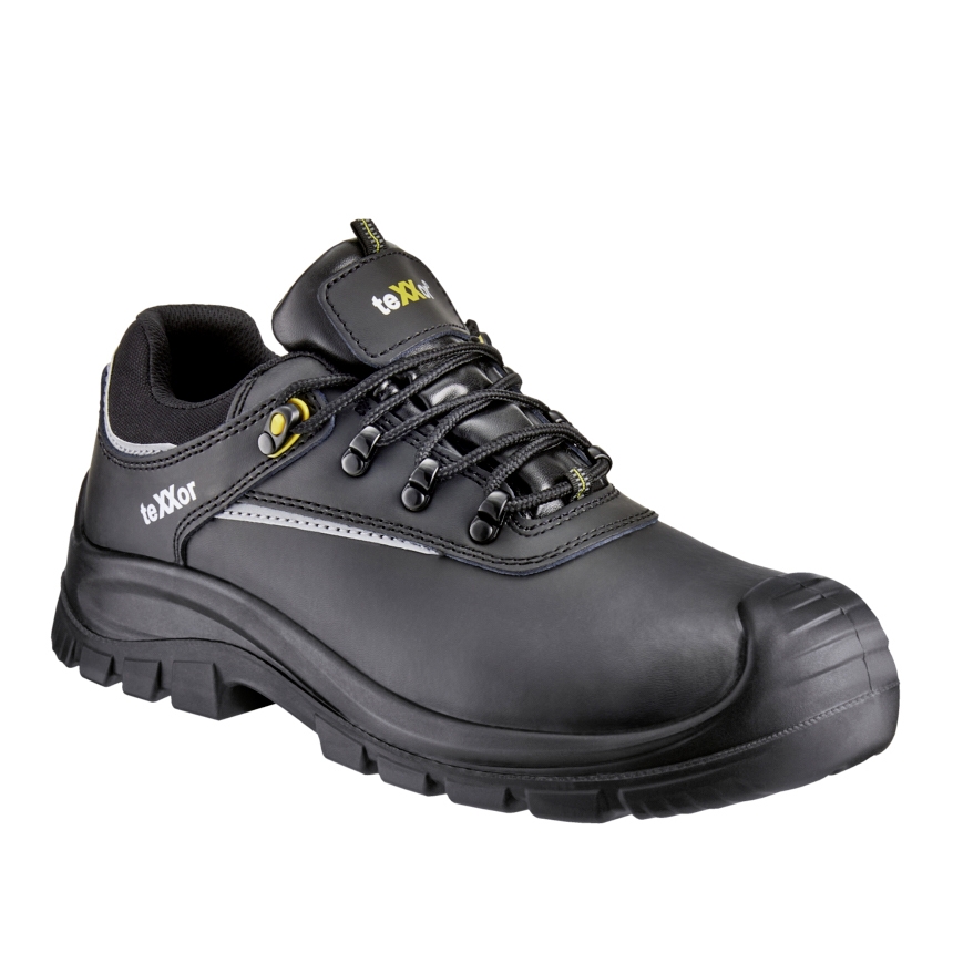 teXXor® S3-Sicherheitshalbschuhe COLMAR in Schwarz – Vorderansicht