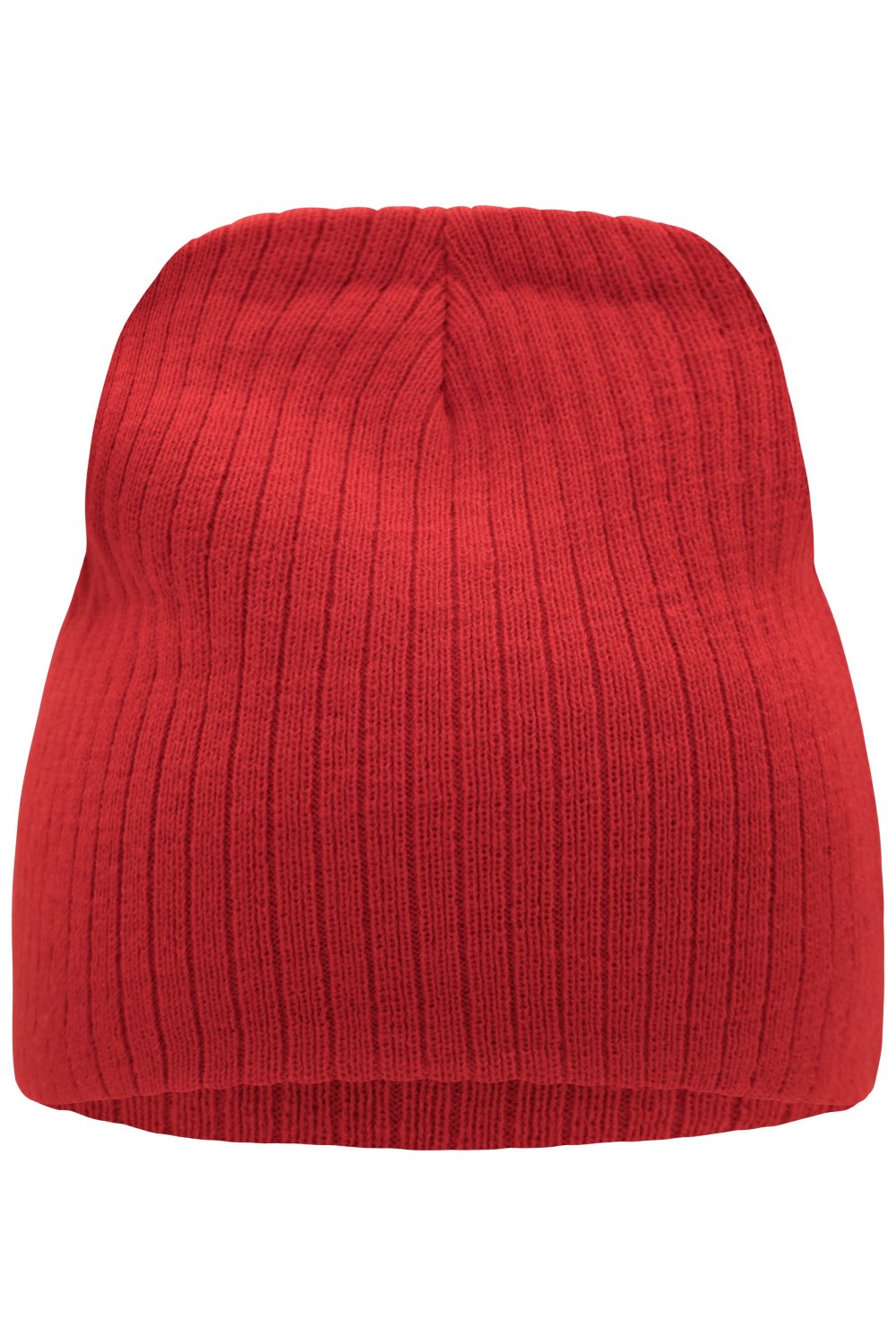 Daiber Rib Beanie in Red – Vorderansicht